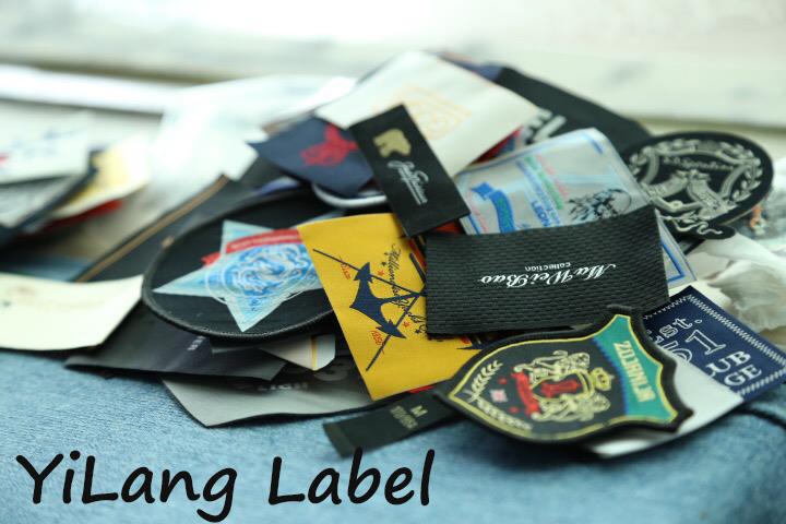 cheap custom private 100% polyester woven labels for clothing