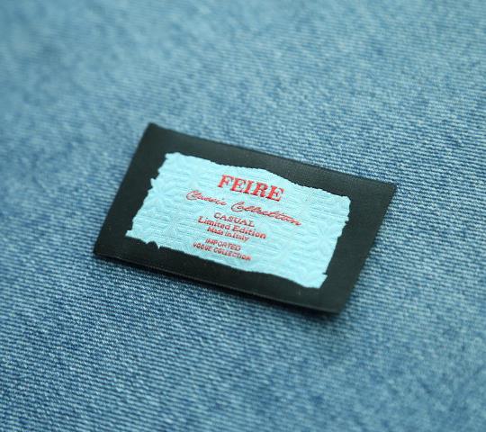 custom casual wear garment woven decoration side label