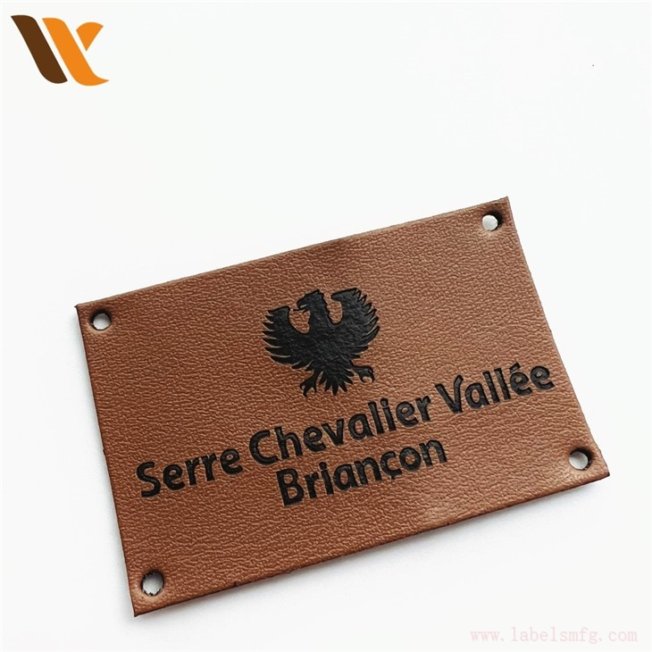 OEM Custom Leather Patch With Four Holes